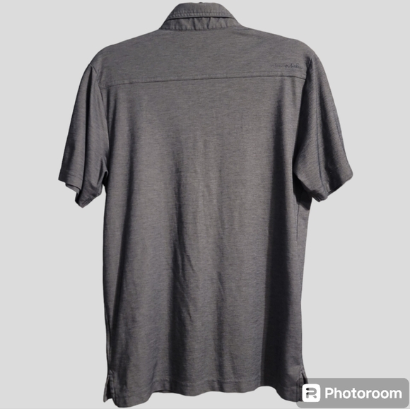 Travis Mathew Polo Shirt Mens Small Gray Short Sleeve Logo Golf Casual Outdoors - Picture 6 of 10